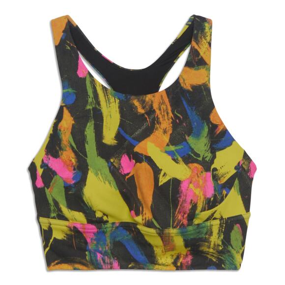 Lululemon Multi Color Wunder Train Longline Bra, Size 4 - Picture 2 of 7